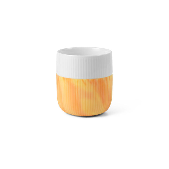 Royal Copenhagen Fluted Contrast Marble Becher, Fiery Yellow, 35 cl