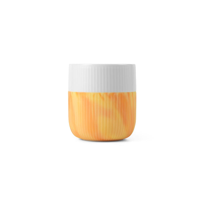 Royal Copenhagen Fluted Contrast Marble Becher, Fiery Yellow, 35 cl