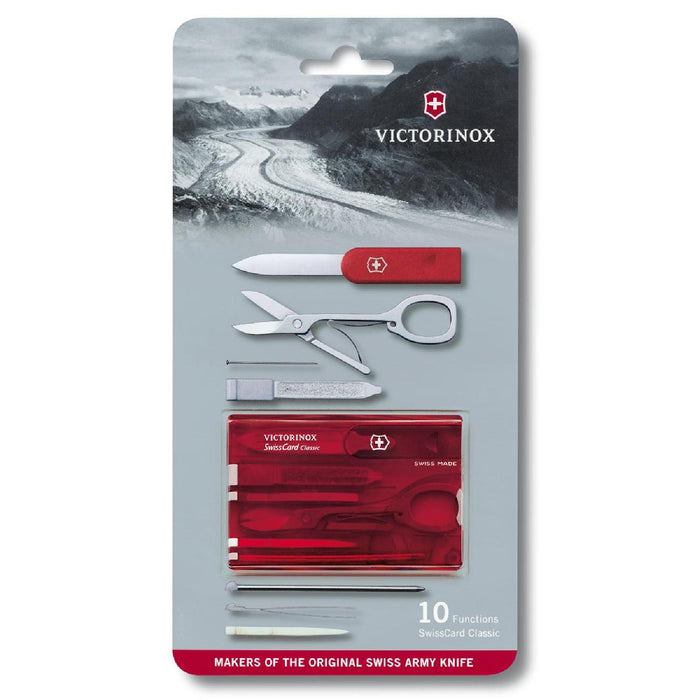 Victorinox Swiss Card Classic, Rot transparent