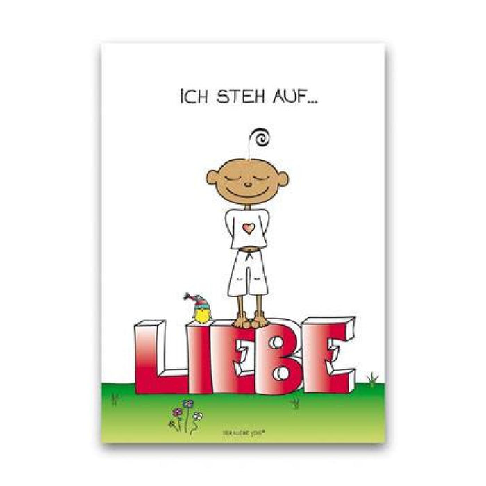 Goebel Postkarten Der kleine Yogi - "Ich steh auf Liebe" - Postkarte