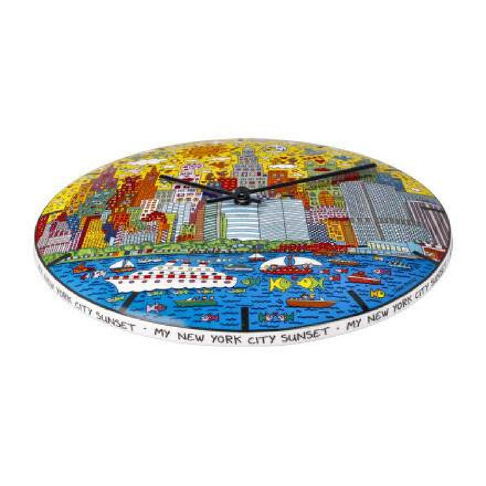 Goebel James Rizzi  - My New York City Sunset - Wanduhr