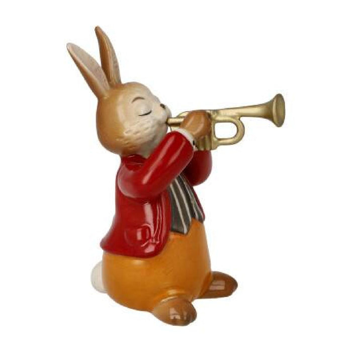 Goebel Osterhasen Hase "Eifriger Trompeter" - Figur