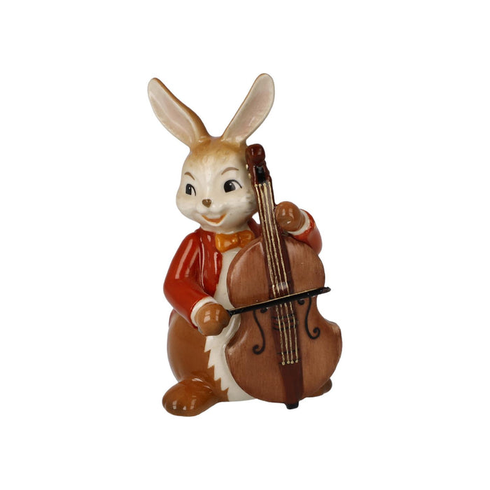 Goebel Osterhasen Hase "Fröhlicher Bassist" - Figur