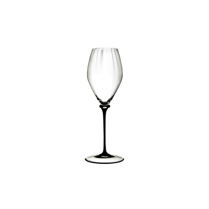 RIEDEL Fatto A Mano Performance Champagnerglas - Schwarzer Stiel